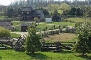A rural farmhouse representative of Dinwiddie County, Virginia housing